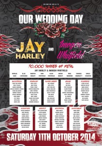 heavy metal wedding seating planner