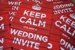 keep calm carry on wedding invitations