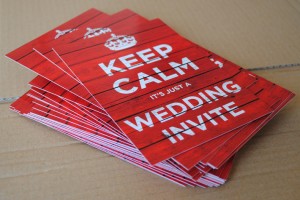 keep calm carry on wedding invites