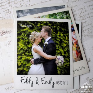 polaroid photo wedding postcards