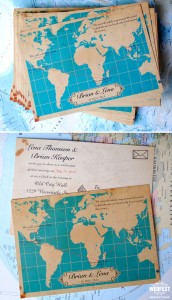 Travel Themed Wedding Invites