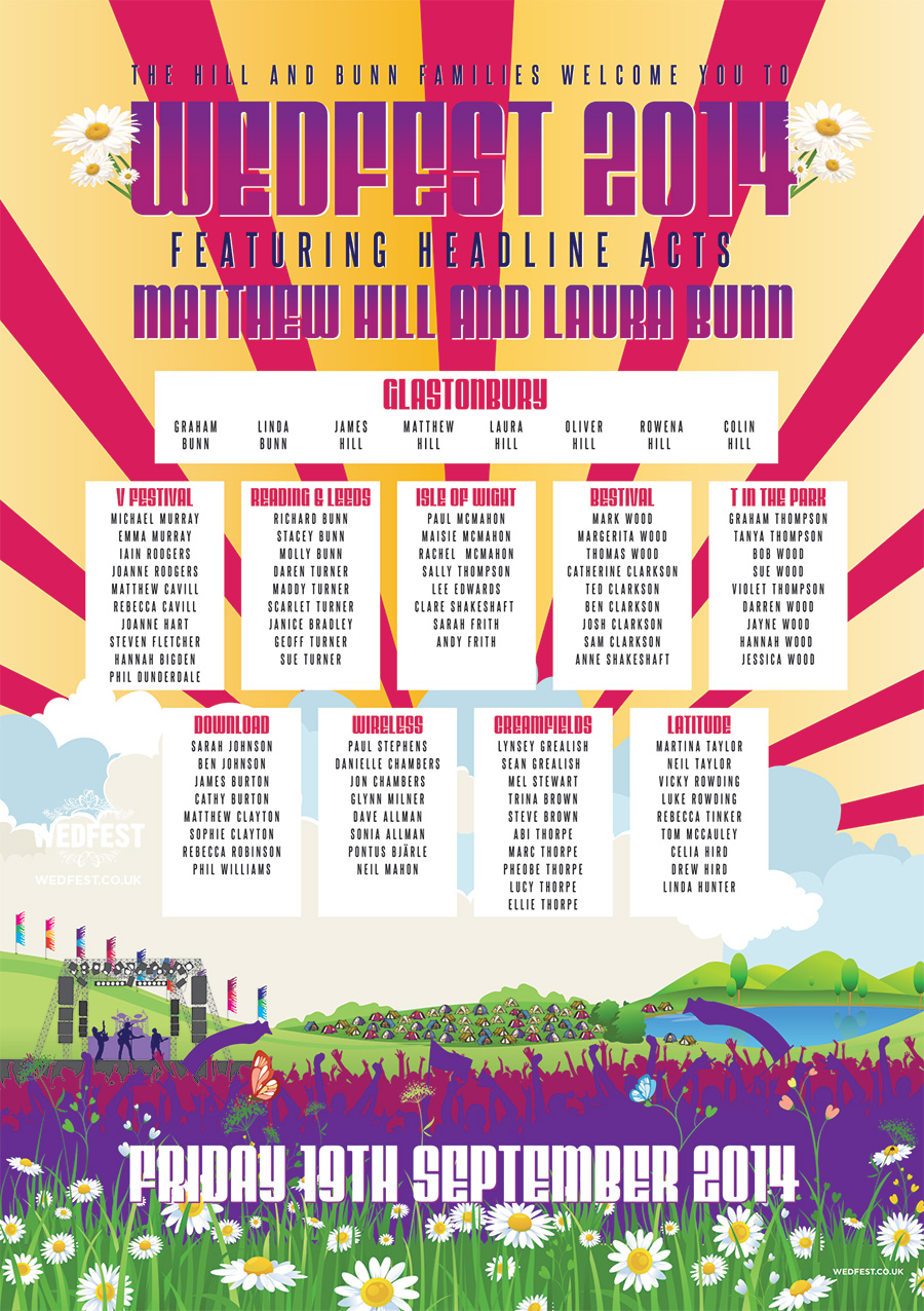 festivals wedding table plan