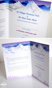 Ski Themed Wedding Invites