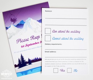 Ski Themed Wedding Stationery