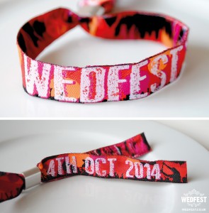 wedfest fabric wristbands