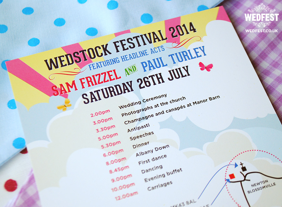 wedstock festival wedding stationery