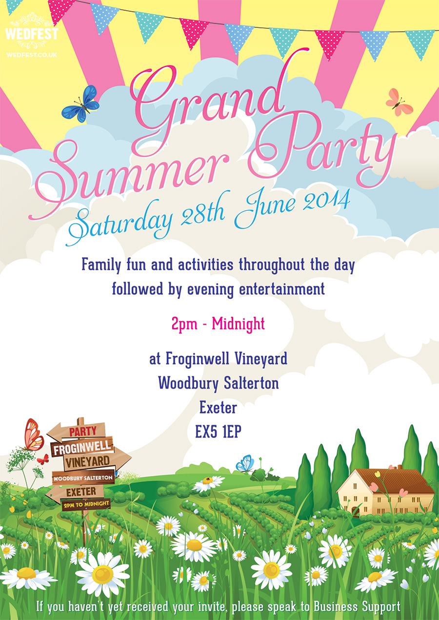 corporate event summer party poster design