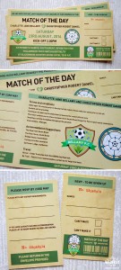 match of the day vintage football ticket wedding invites