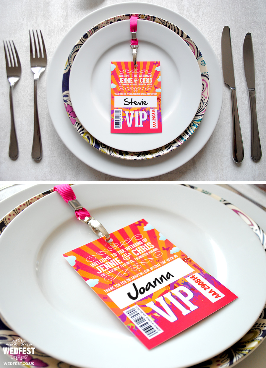 vip lanyard wedding place name cards