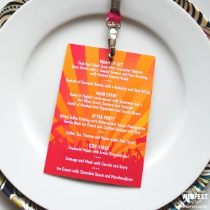 Wedding Place Name and Wedding Menu Lanyard