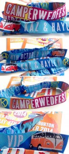 vw campervan festival wedding wristbands