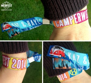 wedfest woven fabric festival wristbands