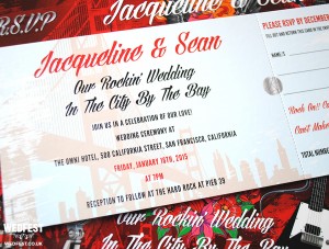 Rock n Roll wedding invites