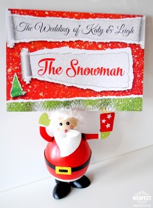 Christmas Wedding Table Cards