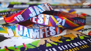 festival birthday party personalised fabric wristbands