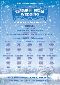 winter themed wedding table plan