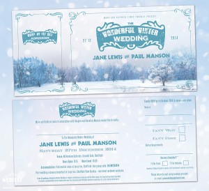 wonderful winter wedding invites