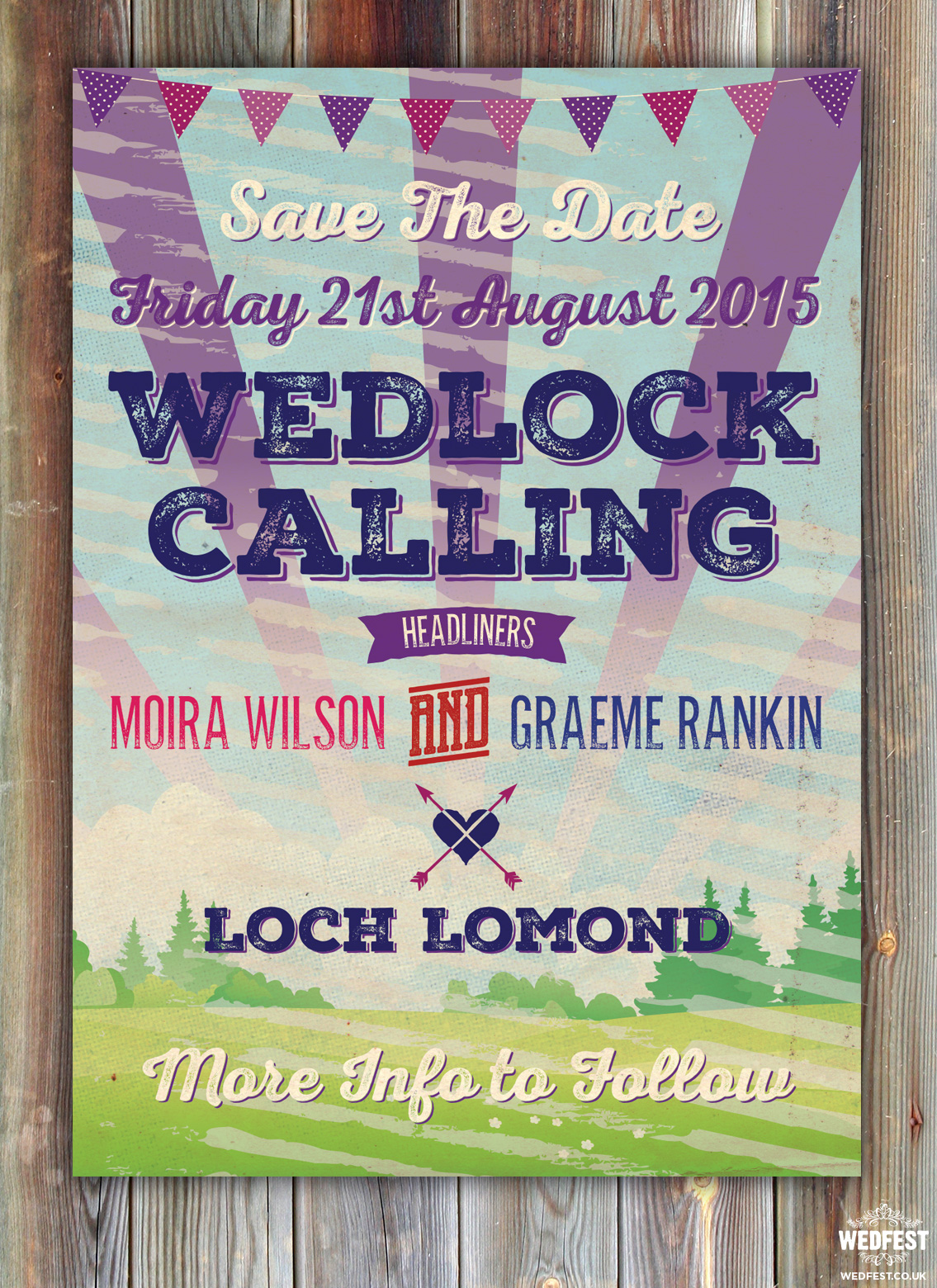Loch Lomond Scotland Wedding save the date