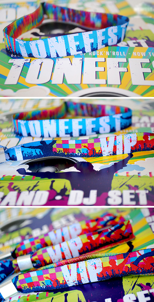 personalised festival party wristbands