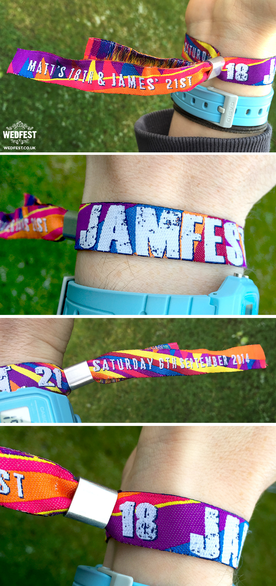 personalized fabric festival wristbands