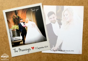 wedding photo thank you cards