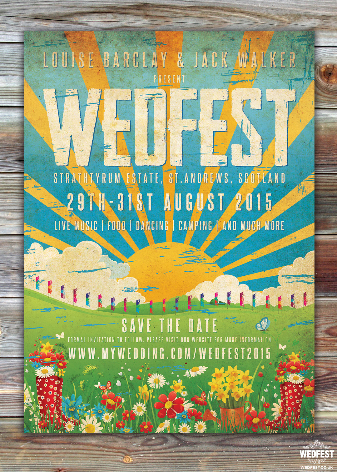 Wedfest Poster Wedding save the dates