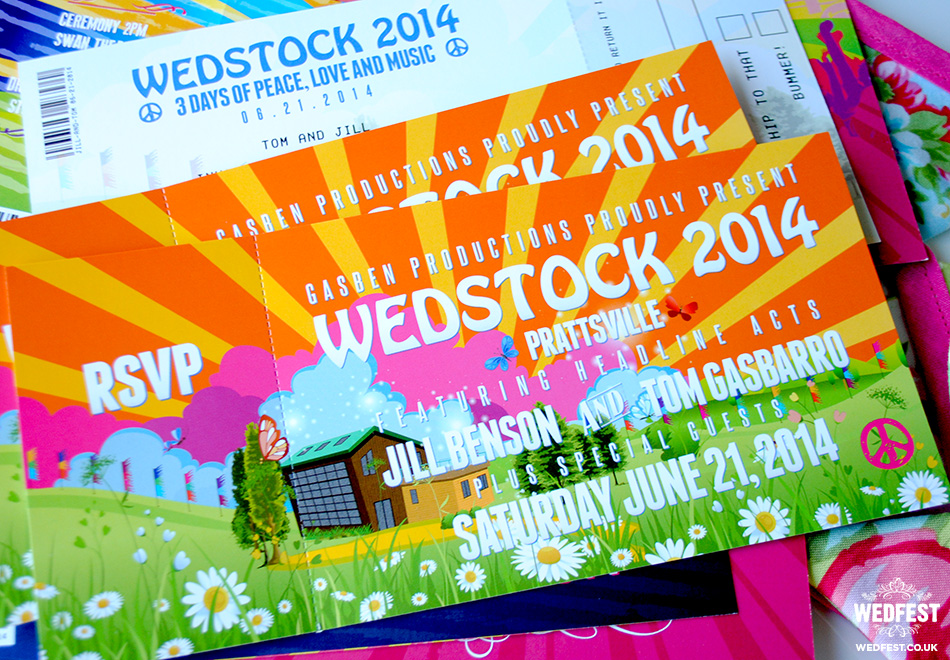 Wedstock Wedding Festival Invitations