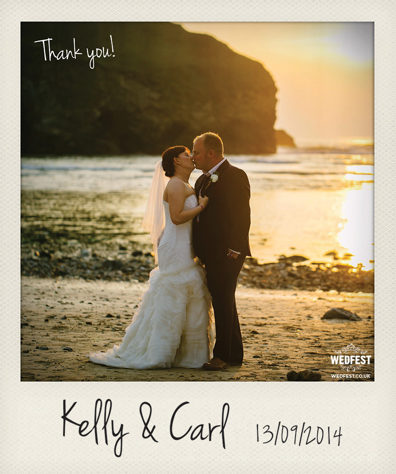 beach wedding thank you card