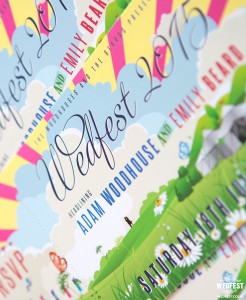 festival wedding invitations by wedfest