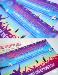 summer wedfest wedding invites