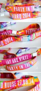 Customised birthday party Wristbands