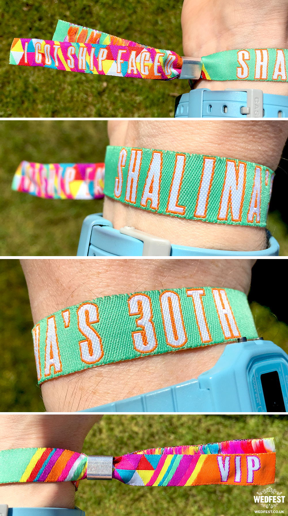 30th birthday party wristbands