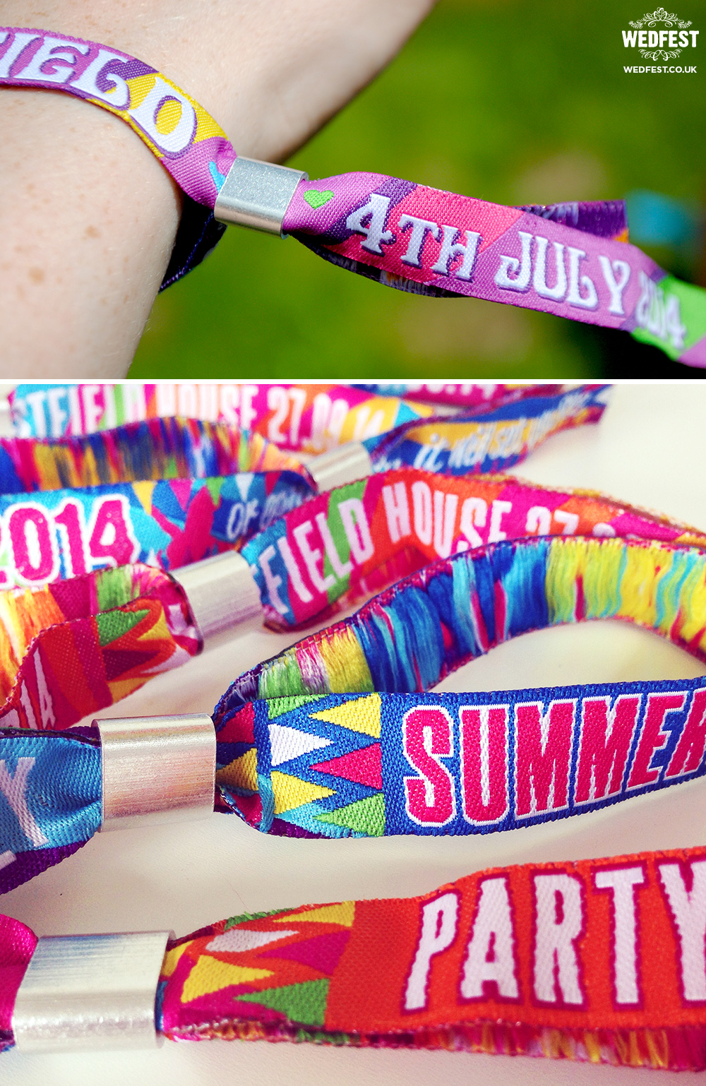fabric wristbands from wedfest