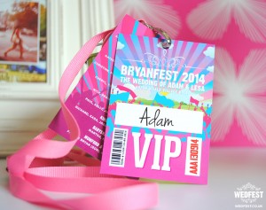 festival wedding vip pass lanyard