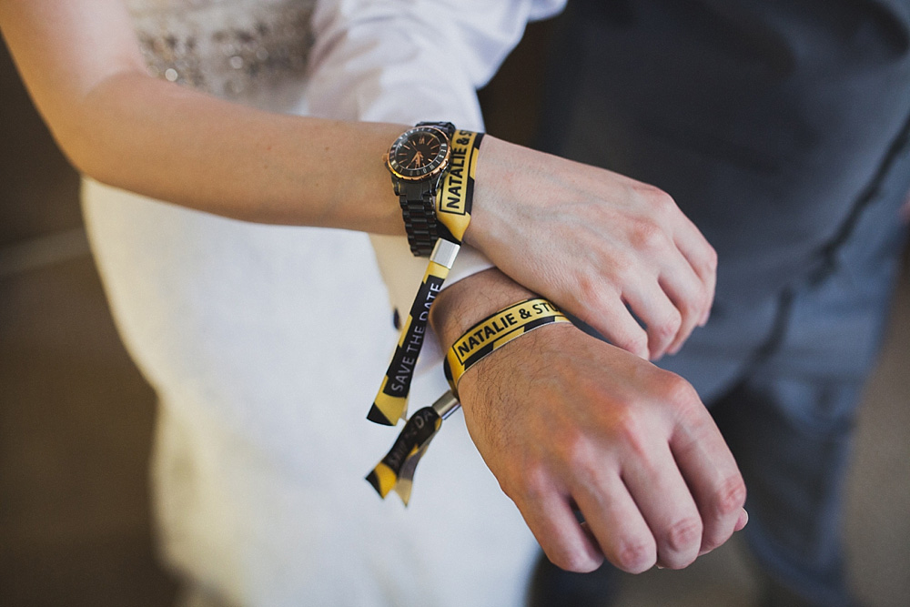 hacienda wedding festival wristbands