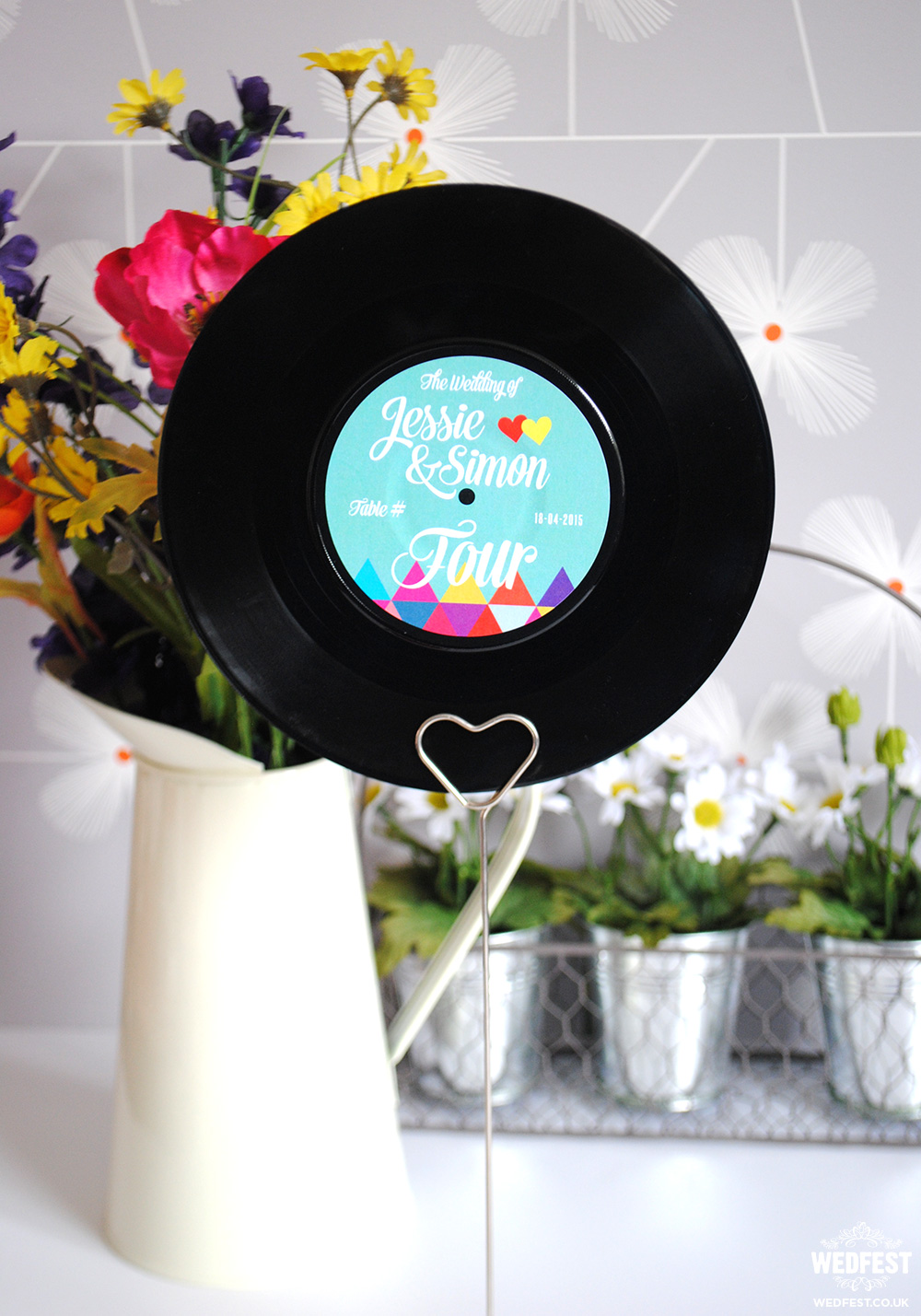 vinyl record wedding stationery