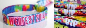 woven fabric wedding wristbands