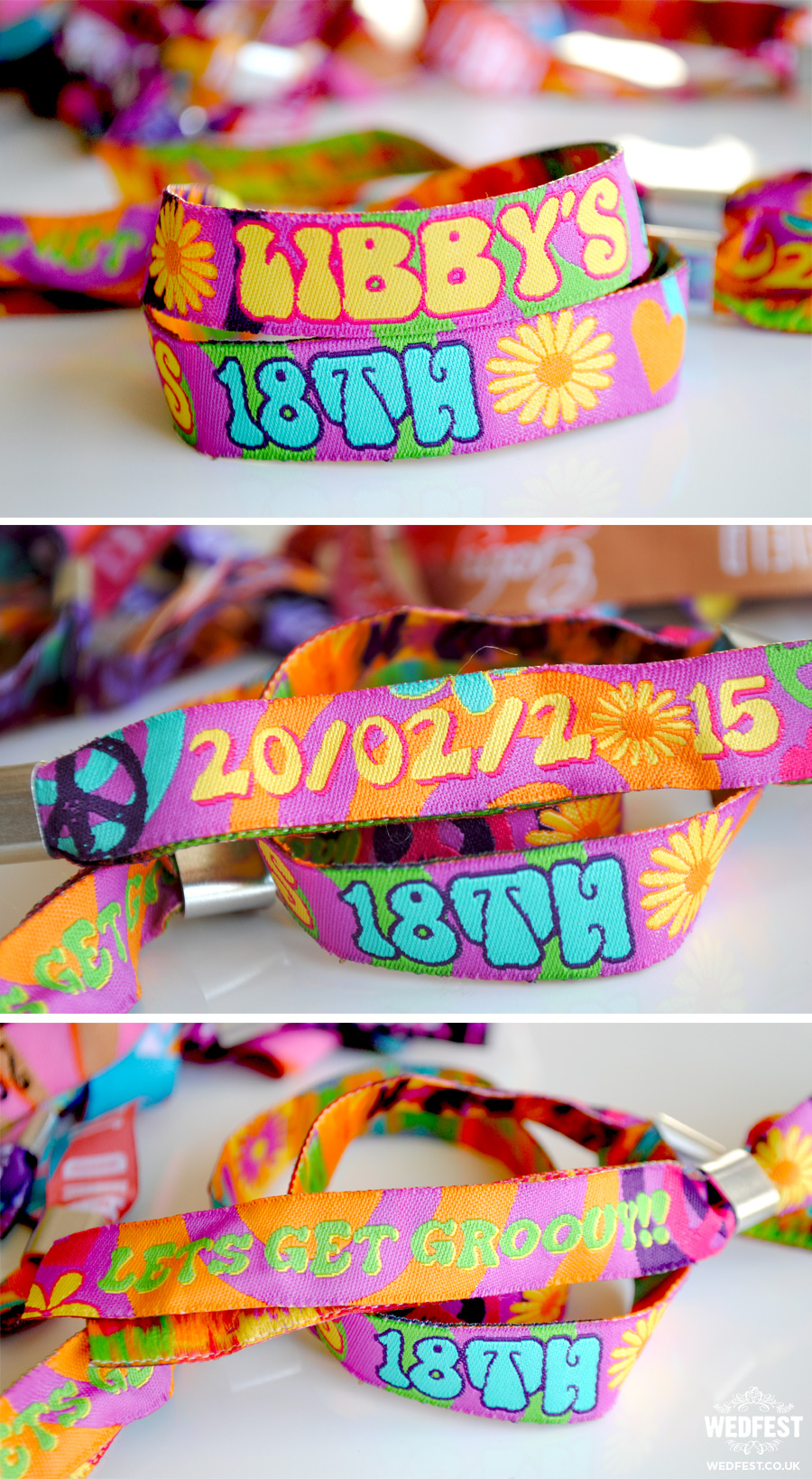 woven party event wristbands