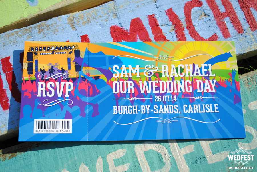 concert wedding invites