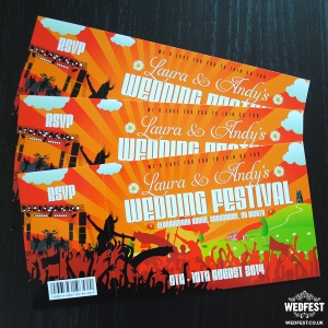 festival wedding invites