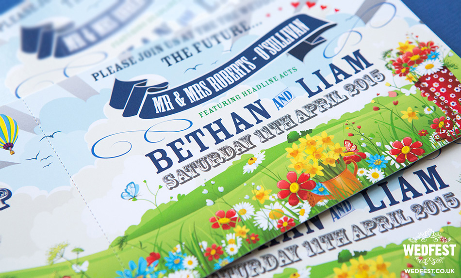 spring boho wedding invitations