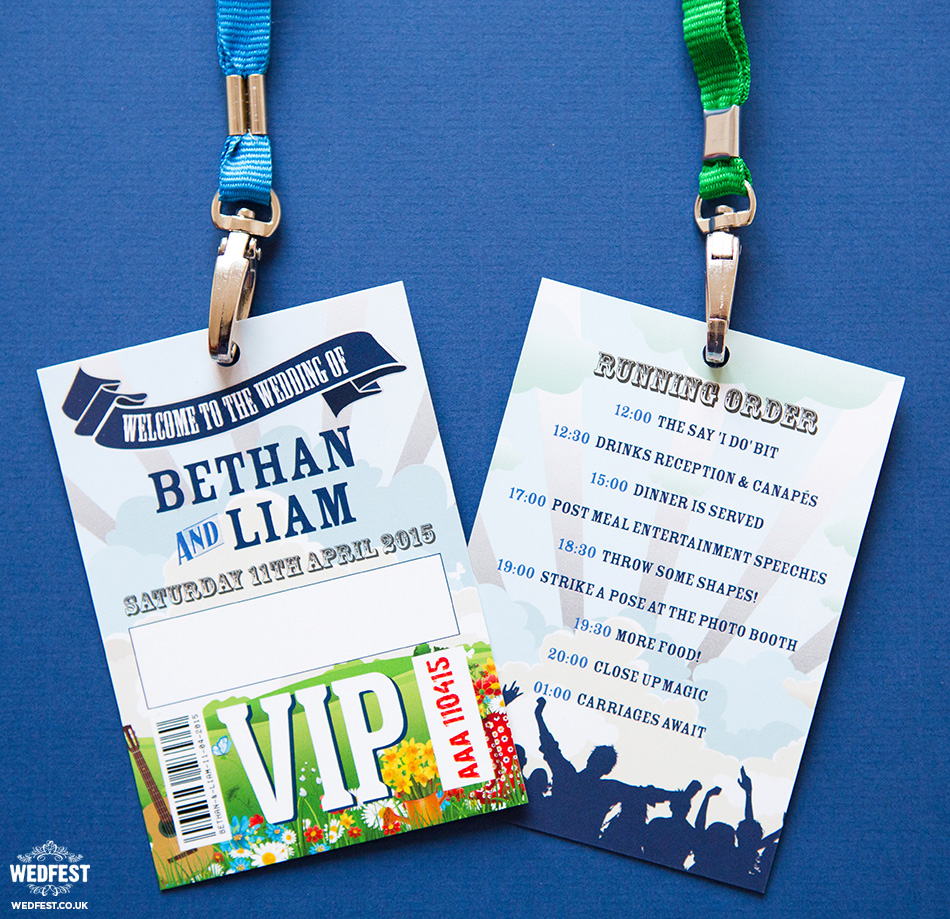 spring wedding vip lanyard wedding program