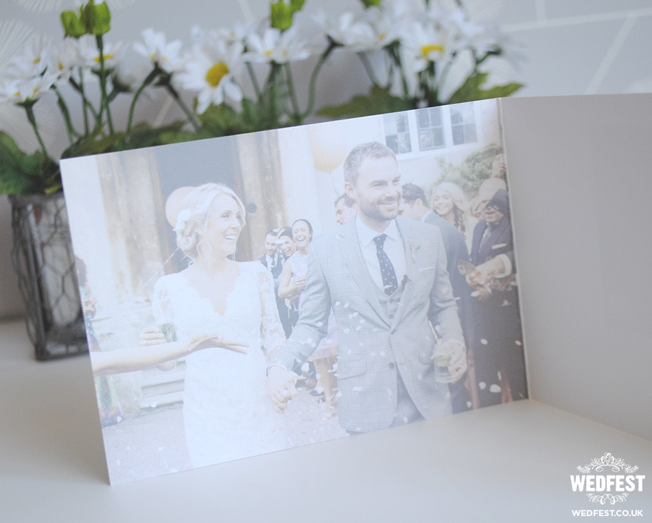 personalised photo wedding thank you card