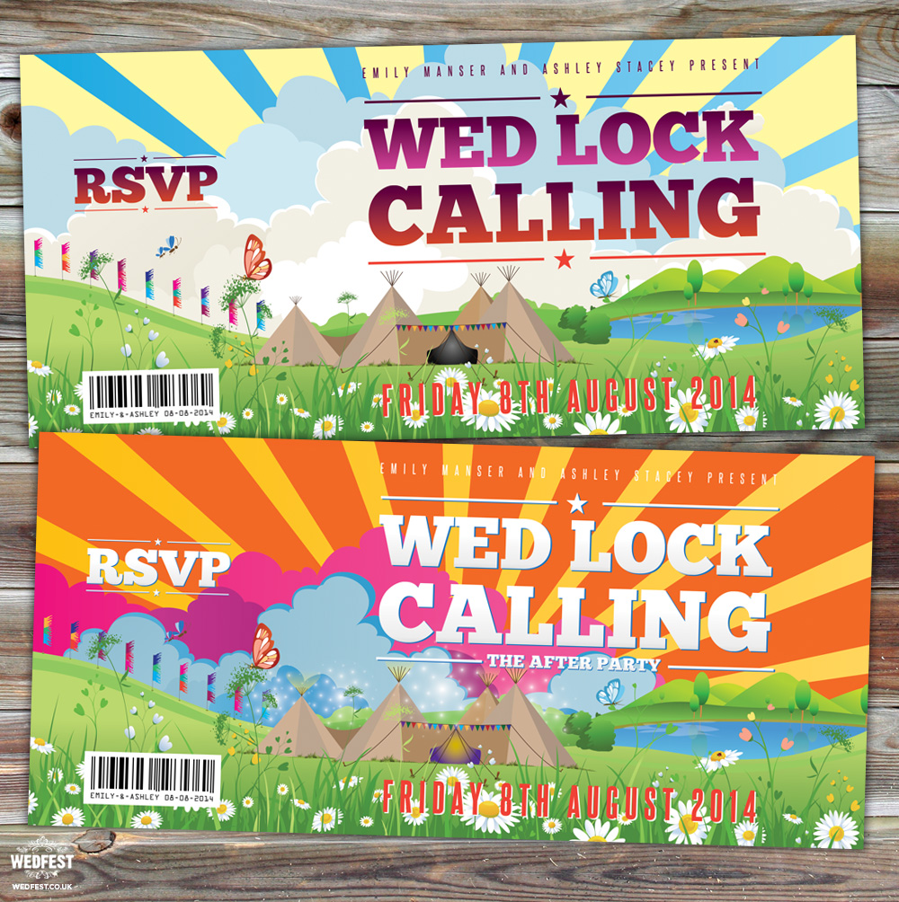 wedlock calling festival wedding invites