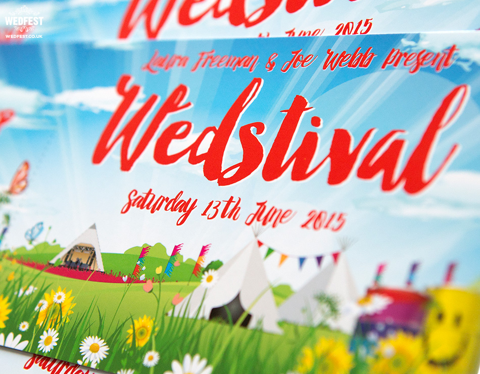 wedstival festival wedding invite