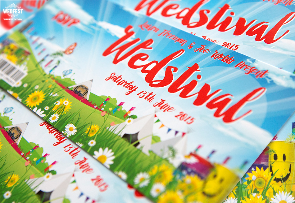 festival wedding invites