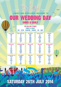 festival wedding seating plan