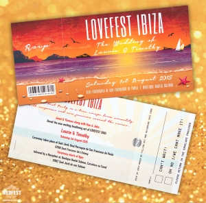 Lovefest Ibiza Wedding Invitations