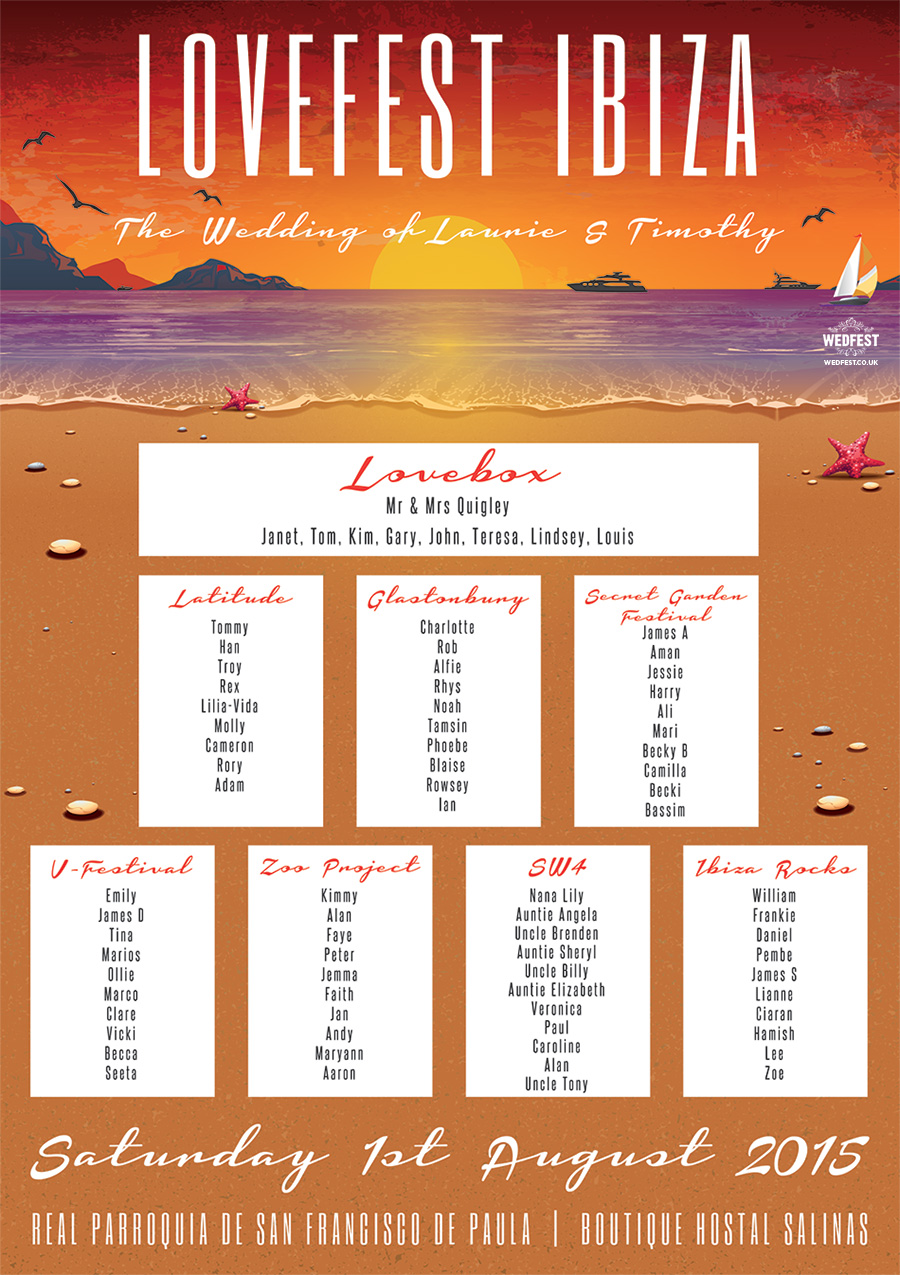 lovefest ibiza wedding table Plan