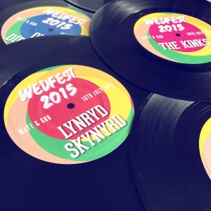 musical vinyl record wedding table name